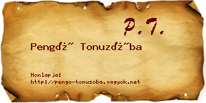 Pengő Tonuzóba névjegykártya
